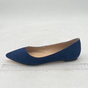 YDN Spring Suede Classic Slip on Flats Two Tone Elegant Pointed Toe Black Flats